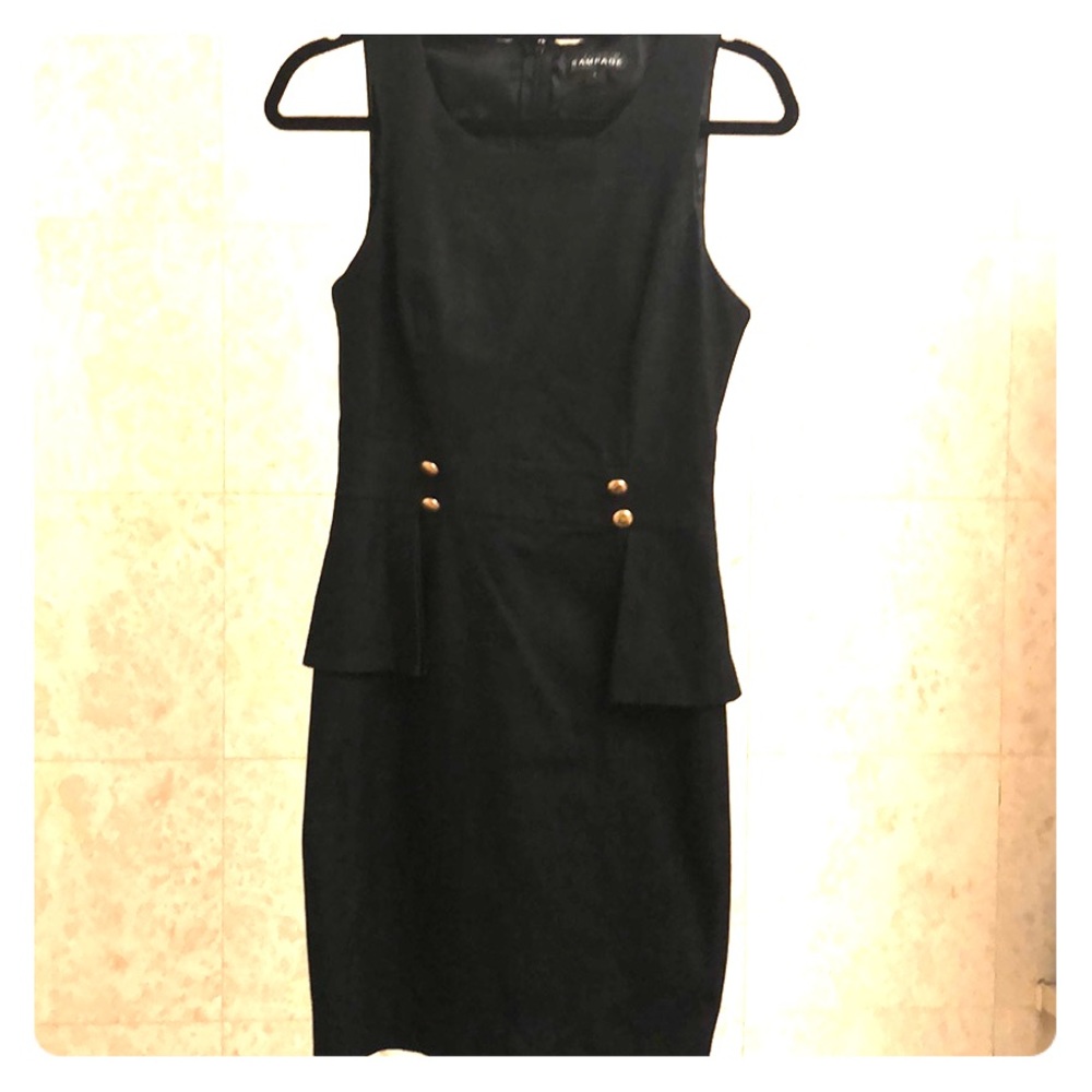 rampage peplum sheath dress